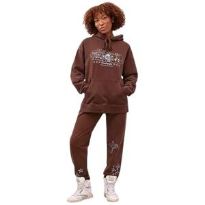 NWT Coachtopia Critter Sweatshirt Hoodie Brown Baby Blue Size Large